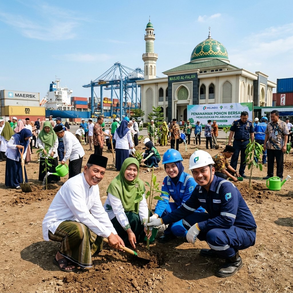 Penanaman Pohon di Area Terminal